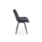 Scaun rotativ Ralph, catifea eleganta neagra, stil modern, 54x63x86x47 cm Scaun rotativ Ralph, catifea eleganta neagra, stil modern, 54x63x86x47 cm