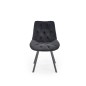 Scaun rotativ Ralph, catifea eleganta neagra, stil modern, 54x63x86x47 cm Scaun rotativ Ralph, catifea eleganta neagra, stil modern, 54x63x86x47 cm