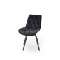 Scaun rotativ Ralph, catifea eleganta neagra, stil modern, 54x63x86x47 cm Scaun rotativ Ralph, catifea eleganta neagra, stil modern, 54x63x86x47 cm