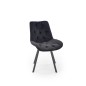 Scaun rotativ Ralph, catifea eleganta neagra, stil modern, 54x63x86x47 cm Scaun rotativ Ralph, catifea eleganta neagra, stil modern, 54x63x86x47 cm