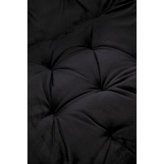 Scaun tapitat living/sufragerie Halmar K519, cadru metal, rotativ 360 grade, stil modern, 54x63x86x47cm, catifea, negru