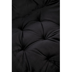Scaun tapitat living/sufragerie Halmar K519, cadru metal, rotativ 360 grade, stil modern, 54x63x86x47cm, catifea, negru
