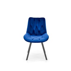 Scaun elegant Ralph, pivotant la 360 grade, catifea albastra, 54x63x86x47 cm