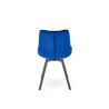 Scaun tapitat living/sufragerie Halmar K519, cadru metal, rotativ 360 grade, stil modern, 54x63x86x47cm, catifea, albastru