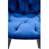 Scaun tapitat living/sufragerie Halmar K519, cadru metal, rotativ 360 grade, stil modern, 54x63x86x47cm, catifea, albastru
