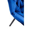 Scaun tapitat living/sufragerie Halmar K519, cadru metal, rotativ 360 grade, stil modern, 54x63x86x47cm, catifea, albastru