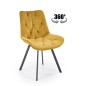 Scaun elegant pivotant Ralph, tesatura de catifea, stil glamour, cadru metalic, 86 cm Scaun elegant pivotant Ralph, tesatura de catifea, stil glamour, cadru metalic, 86 cm