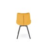 Scaun tapitat living/sufragerie Halmar K519, cadru metal, rotativ 360 grade, stil modern, 54x63x86x47cm, catifea, galben