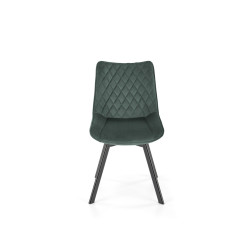 Scaun tapitat living Halmar K520, cadru metal, spatar matlasat, rotativ 360 grade, stil modern, 45x63x80x42cm, catifea, verde