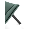 Scaun tapitat living Halmar K520, cadru metal, spatar matlasat, rotativ 360 grade, stil modern, 45x63x80x42cm, catifea, verde