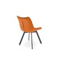Scaun pentru living Atlanta, rotativ, tapitat cu catifea, cadru otel, 45x63x80x42 cm
