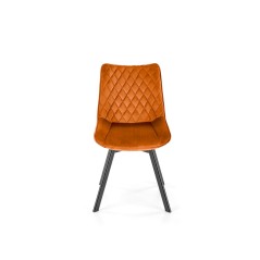 Scaun pentru living Atlanta, rotativ, tapitat cu catifea, cadru otel, 45x63x80x42 cm