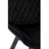 Scaun tapitat living Halmar K520, cadru metal, spatar matlasat, rotativ 360 grade, stil modern, 45x63x80x42cm, catifea, negru