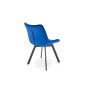 Scaun matlasat Atlanta, rotativ la 360 grade, catifea, cadru otel, 45x63x80x42 cm