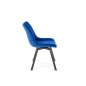 Scaun matlasat Atlanta, rotativ la 360 grade, catifea, cadru otel, 45x63x80x42 cm