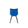 Scaun tapitat living Halmar K520, cadru metal, spatar matlasat, rotativ 360 grade, stil modern, 45x63x80x42cm, catifea, albastru