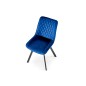 Scaun matlasat Atlanta, rotativ la 360 grade, catifea, cadru otel, 45x63x80x42 cm