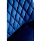 Scaun matlasat Atlanta, rotativ la 360 grade, catifea, cadru otel, 45x63x80x42 cm