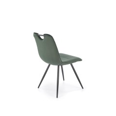 Scaun tapitat dining/bucatarie Halmar K521, cadru metal,  stil clasic, 46x58x83x45cm, catifea, verde