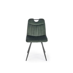 Scaun tapitat dining/bucatarie Halmar K521, cadru metal,  stil clasic, 46x58x83x45cm, catifea, verde