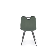 Scaun tapitat dining/bucatarie Halmar K521, cadru metal,  stil clasic, 46x58x83x45cm, catifea, verde