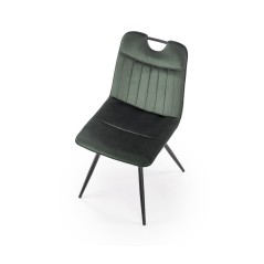 Scaun tapitat dining/bucatarie Halmar K521, cadru metal,  stil clasic, 46x58x83x45cm, catifea, verde