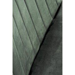 Scaun tapitat dining/bucatarie Halmar K521, cadru metal,  stil clasic, 46x58x83x45cm, catifea, verde