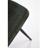 Scaun tapitat dining/bucatarie Halmar K521, cadru metal, stil clasic, 46x58x83x45cm, catifea, verde