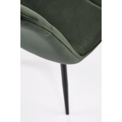 Scaun tapitat dining/bucatarie Halmar K521, cadru metal,  stil clasic, 46x58x83x45cm, catifea, verde