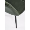 Scaun tapitat dining/bucatarie Halmar K521, cadru metal, stil clasic, 46x58x83x45cm, catifea, verde