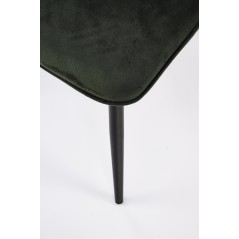 Scaun tapitat dining/bucatarie Halmar K521, cadru metal,  stil clasic, 46x58x83x45cm, catifea, verde