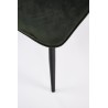 Scaun tapitat dining/bucatarie Halmar K521, cadru metal, stil clasic, 46x58x83x45cm, catifea, verde