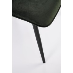 Scaun tapitat dining/bucatarie Halmar K521, cadru metal,  stil clasic, 46x58x83x45cm, catifea, verde