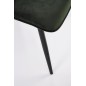 Scaun dining/bucatarie Halmar K521, cadru din metal si tapiterie din catifea, stil clasic, 46x58x83x45 cm, verde Scaun dining/bucatarie Halmar K521, cadru din metal si tapiterie din catifea, stil clasic, 46x58x83x45 cm, verde