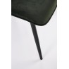 Scaun tapitat dining/bucatarie Halmar K521, cadru metal, stil clasic, 46x58x83x45cm, catifea, verde