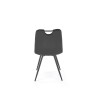 Scaun tapitat dining/bucatarie Halmar K521, cadru metal, stil clasic, 46x58x83x45cm, catifea, negru