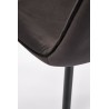 Scaun tapitat dining/bucatarie Halmar K521, cadru metal, stil clasic, 46x58x83x45cm, catifea, negru