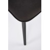 Scaun tapitat dining/bucatarie Halmar K521, cadru metal, stil clasic, 46x58x83x45cm, catifea, negru