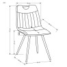Scaun tapitat dining/bucatarie Halmar K521, cadru metal, stil clasic, 46x58x83x45cm, catifea, negru