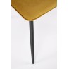 Scaun tapitat dining/bucatarie Halmar K521, cadru metal,  stil clasic, 46x58x83x45cm, catifea, galben