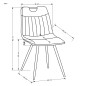 Scaun tapitat dining/bucatarie Halmar K521, clasic/modern, cadru metal, catifea, galben mustar