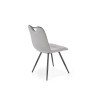 Scaun tapitat dining/bucatarie Halmar K521, cadru metal,  stil clasic, 46x58x83x45cm, catifea, gri