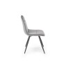 Scaun tapitat dining/bucatarie Halmar K521, cadru metal,  stil clasic, 46x58x83x45cm, catifea, gri