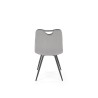 Scaun tapitat dining/bucatarie Halmar K521, cadru metal,  stil clasic, 46x58x83x45cm, catifea, gri