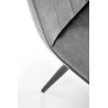 Scaun tapitat dining/bucatarie Halmar K521, cadru metal,  stil clasic, 46x58x83x45cm, catifea, gri