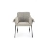 Scaun living/sufragerie Halmar K522, cadru metal, stil modern, 68x32x83x48cm, textil, gri