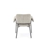 Scaun living/sufragerie Halmar K522, cadru metal, stil modern, 68x32x83x48cm, textil, gri
