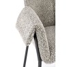 Scaun living/sufragerie Halmar K522, cadru metal, stil modern, 68x32x83x48cm, textil, gri