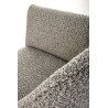 Scaun living/sufragerie Halmar K522, cadru metal, stil modern, 68x32x83x48cm, textil, gri