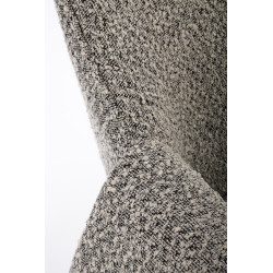 Scaun living/sufragerie Halmar K522, cadru metal,  stil modern, 68x32x83x48cm, textil, gri